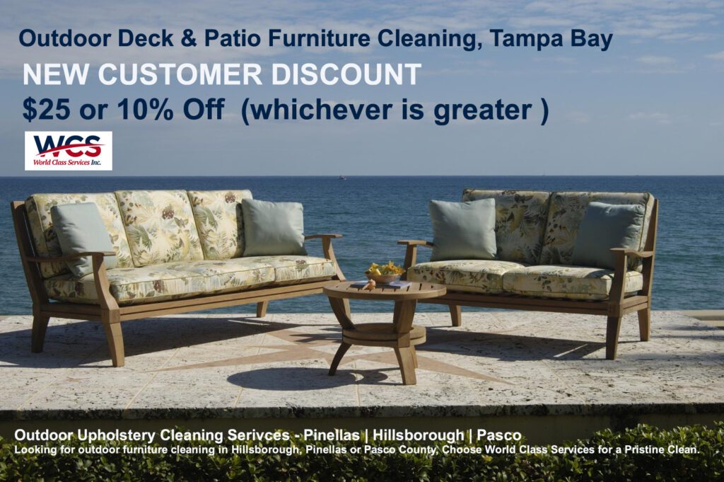 Tampa upholstery cleaning, indoor and outdoor furniture cleaners. 