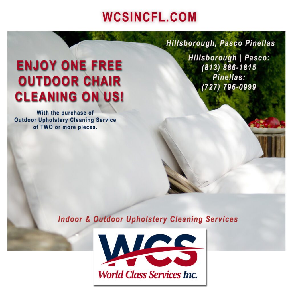 Patio furniture cleaning, Tampa, St Pete, Wesley Chapel, Outdoor cushion cleaning services, Hillsborough, Pasco, Pinellas County